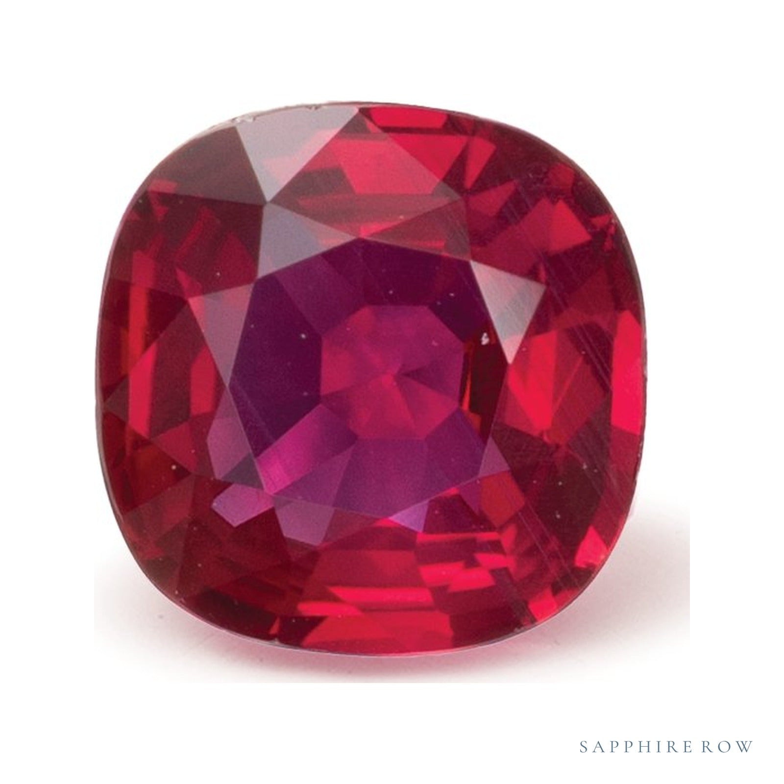 1.00 ct natural red ruby from Mozambique, cushion cut | Sapphire Row · cut4