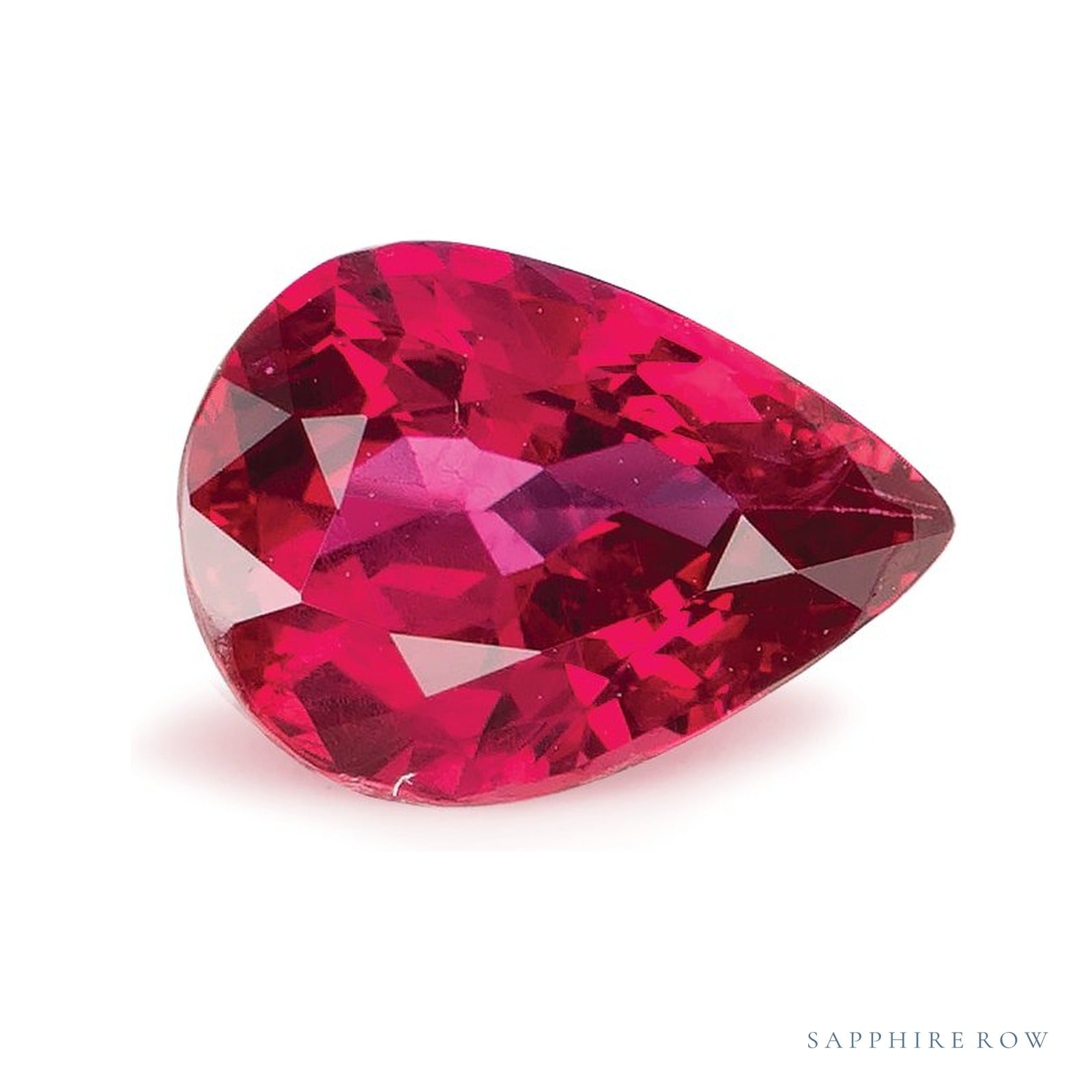 1.00 ct natural red ruby from Mozambique, pear cut | Sapphire Row · cut4