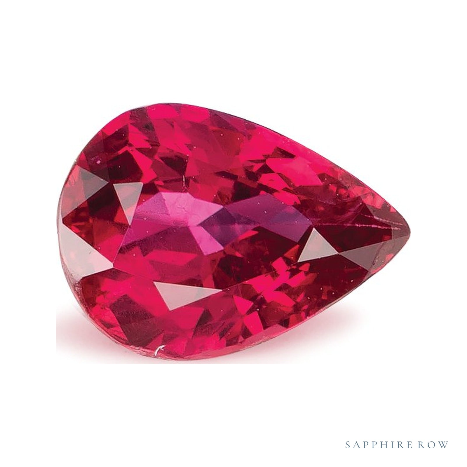 1.00 ct natural red ruby from Mozambique, pear cut | Sapphire Row · cut4