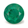 1.00 ct natural green emerald from Zambia, round cut | Sapphire Row · cut7