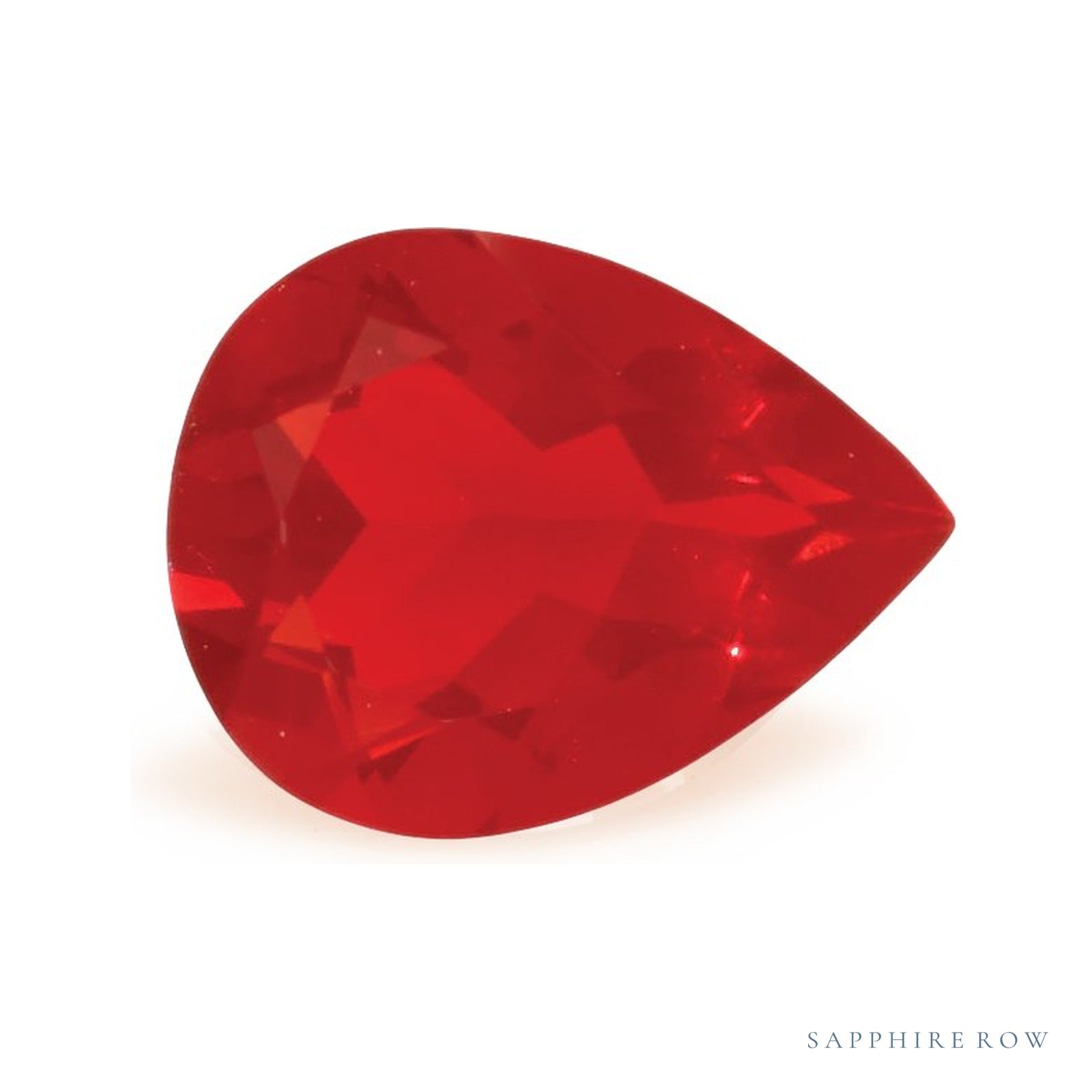 1.00 ct natural red opal from Mexico, pear cut | Sapphire Row · cut4