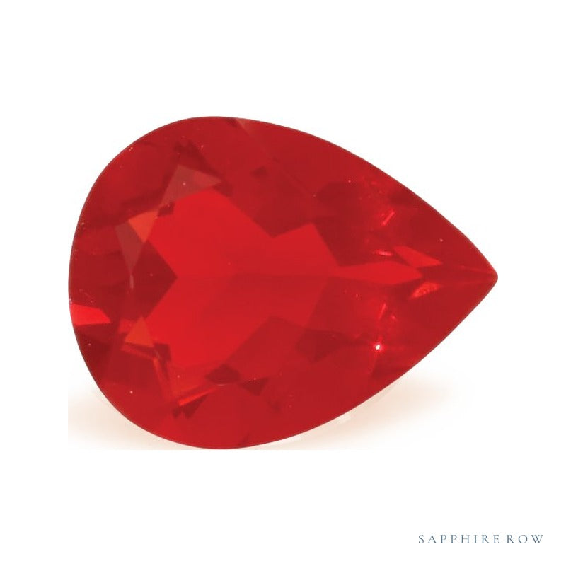 1.00 ct natural red opal from Mexico, pear cut | Sapphire Row · cut7