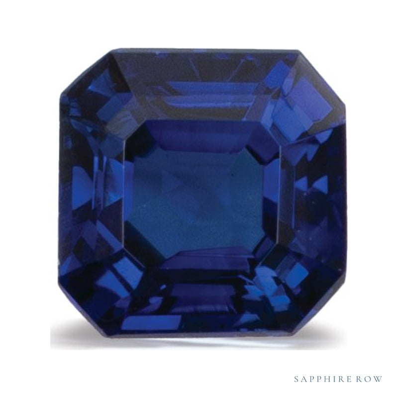 1.00 ct natural blue sapphire from Sri Lanka, asscher cut | Sapphire Row · cut7