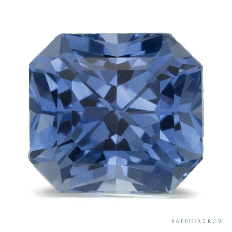 0.99 ct natural blue sapphire from Thailand, radiant cut | Sapphire Row · cut7
