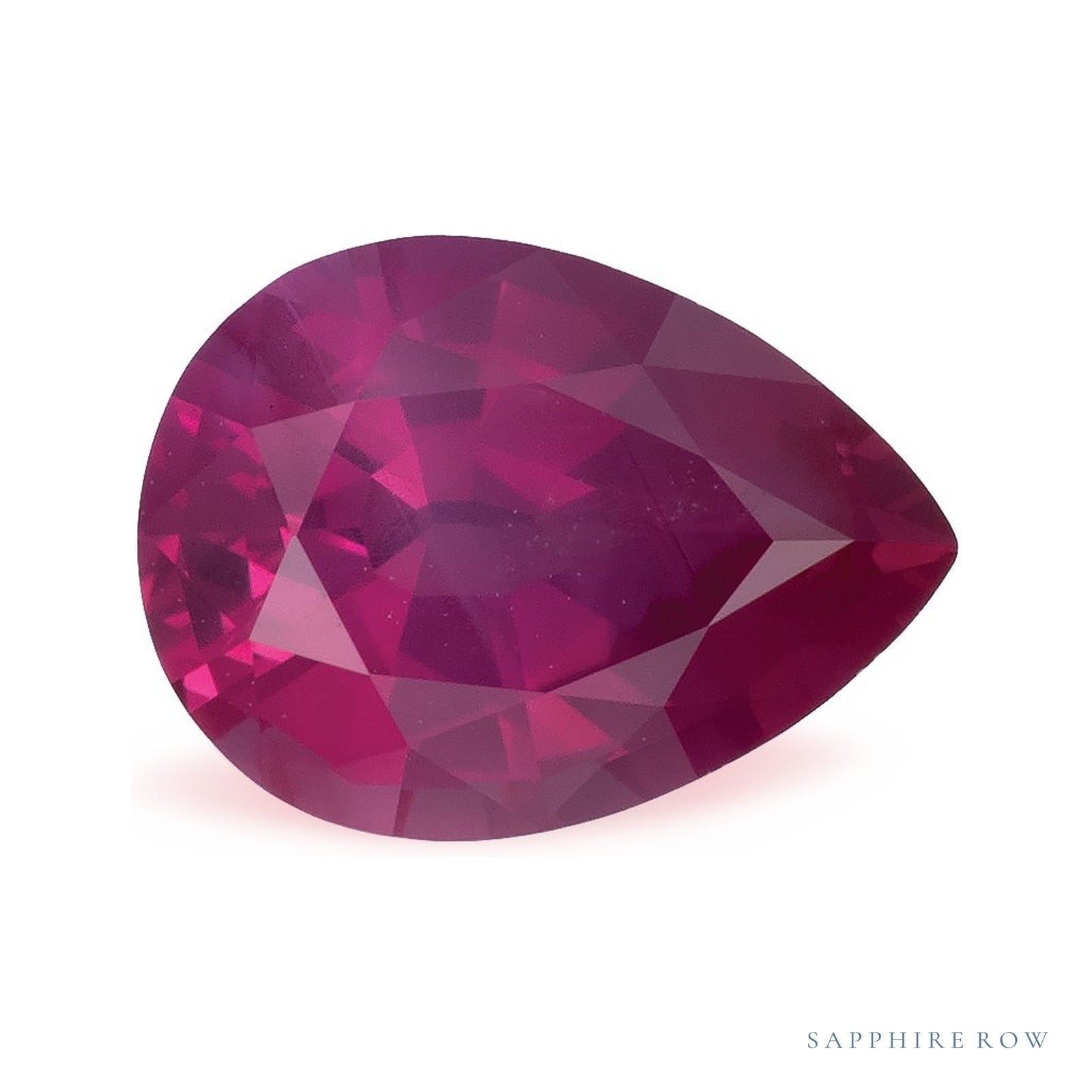 0.97 ct natural pink sapphire from Mozambique, pear cut | Sapphire Row · cut4