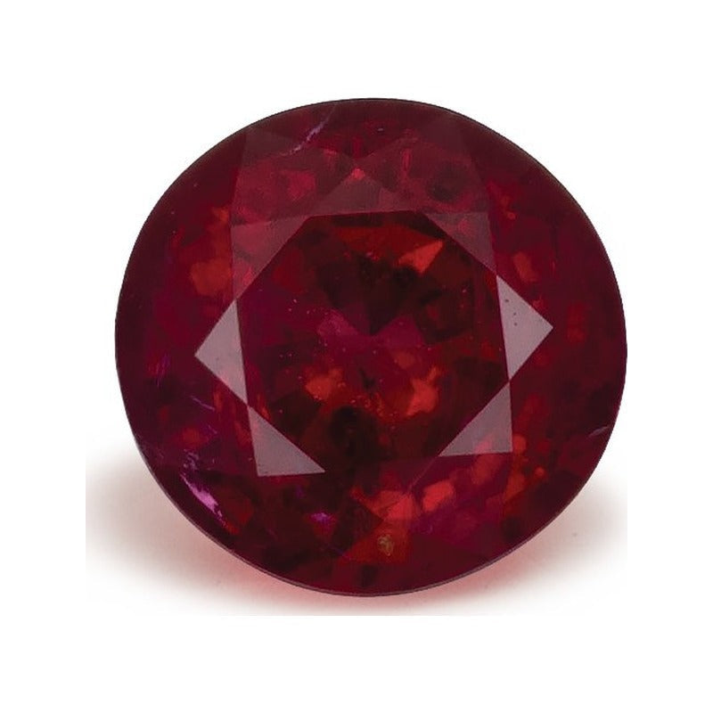0.97 ct natural red ruby from Mozambique, round cut | Sapphire Row · cut7