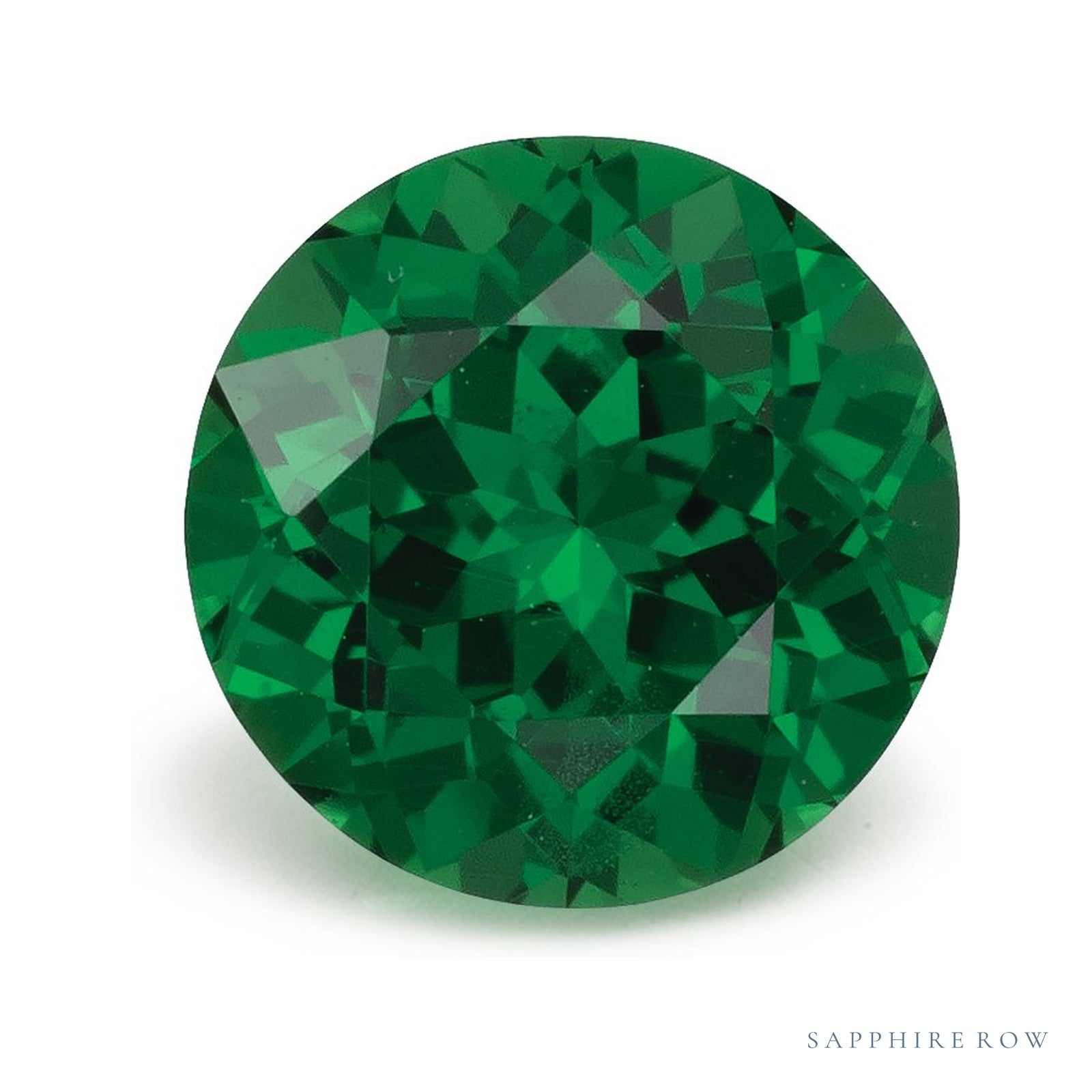 0.97 ct natural green tsavorite garnet from Tanzania, round cut | Sapphire Row · cut4