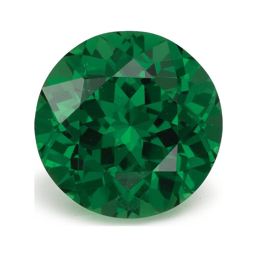 0.97 ct natural green tsavorite garnet from Tanzania, round cut | Sapphire Row · cut7