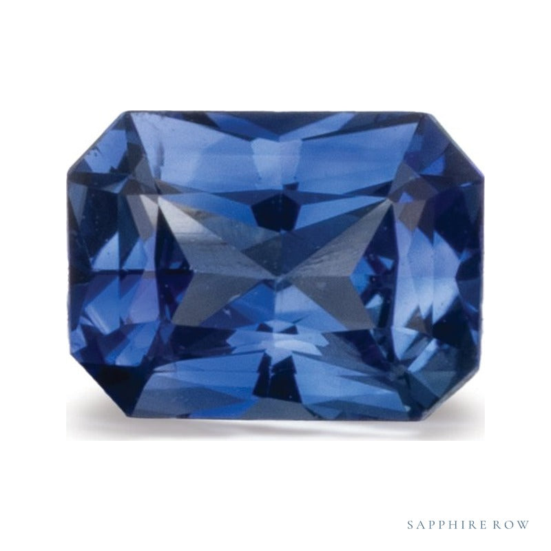 0.97 ct natural blue sapphire from Sri Lanka, radiant cut | Sapphire Row · cut7