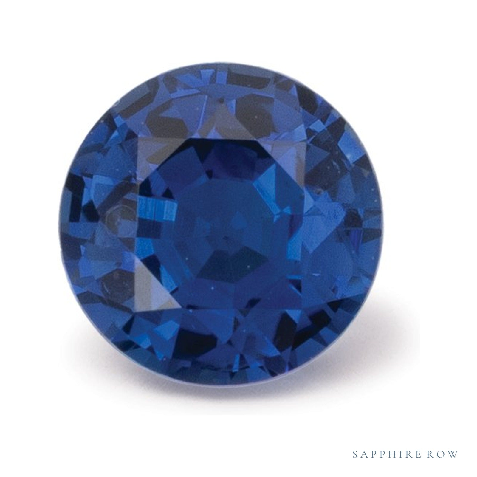 0.96 ct natural blue sapphire from Sri Lanka, round cut | Sapphire Row · cut4