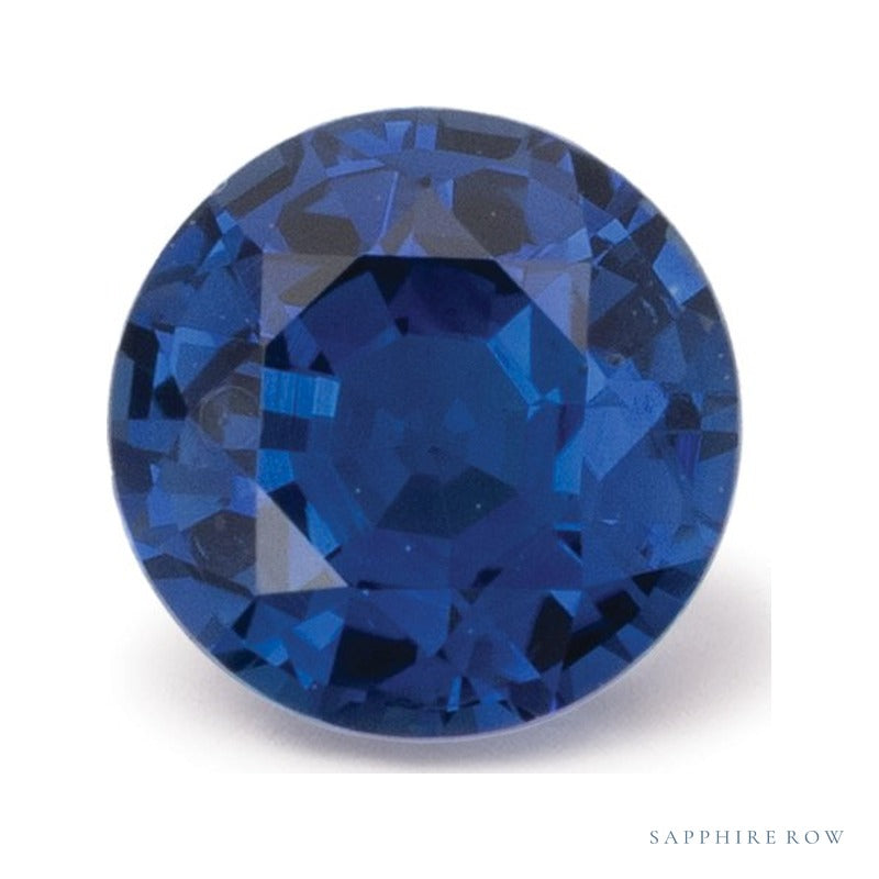 0.96 ct natural blue sapphire from Sri Lanka, round cut | Sapphire Row · cut7