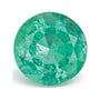 0.96 ct natural green emerald from Zambia, round cut | Sapphire Row · cut7