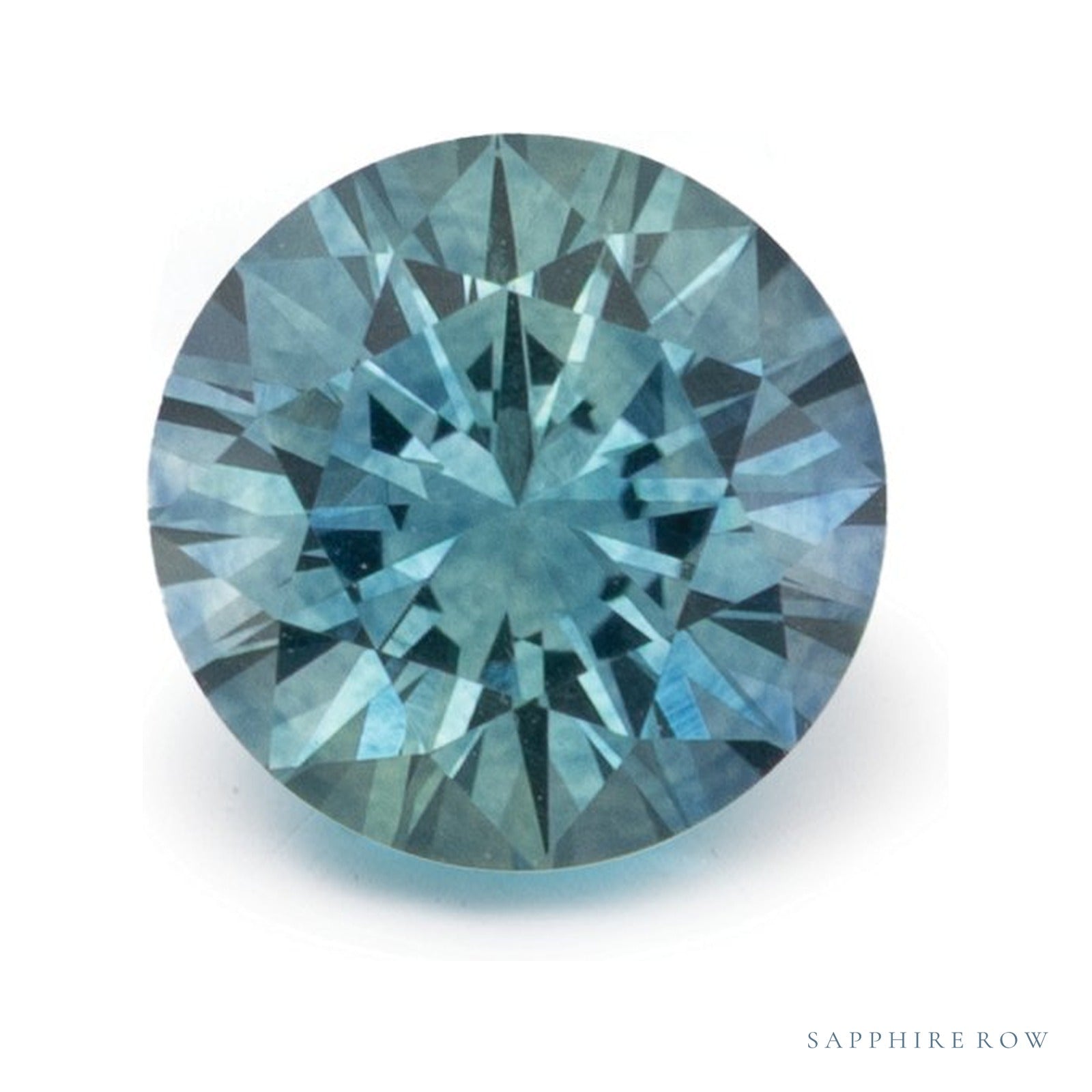 0.96 ct natural green sapphire from United States, round cut | Sapphire Row · cut4
