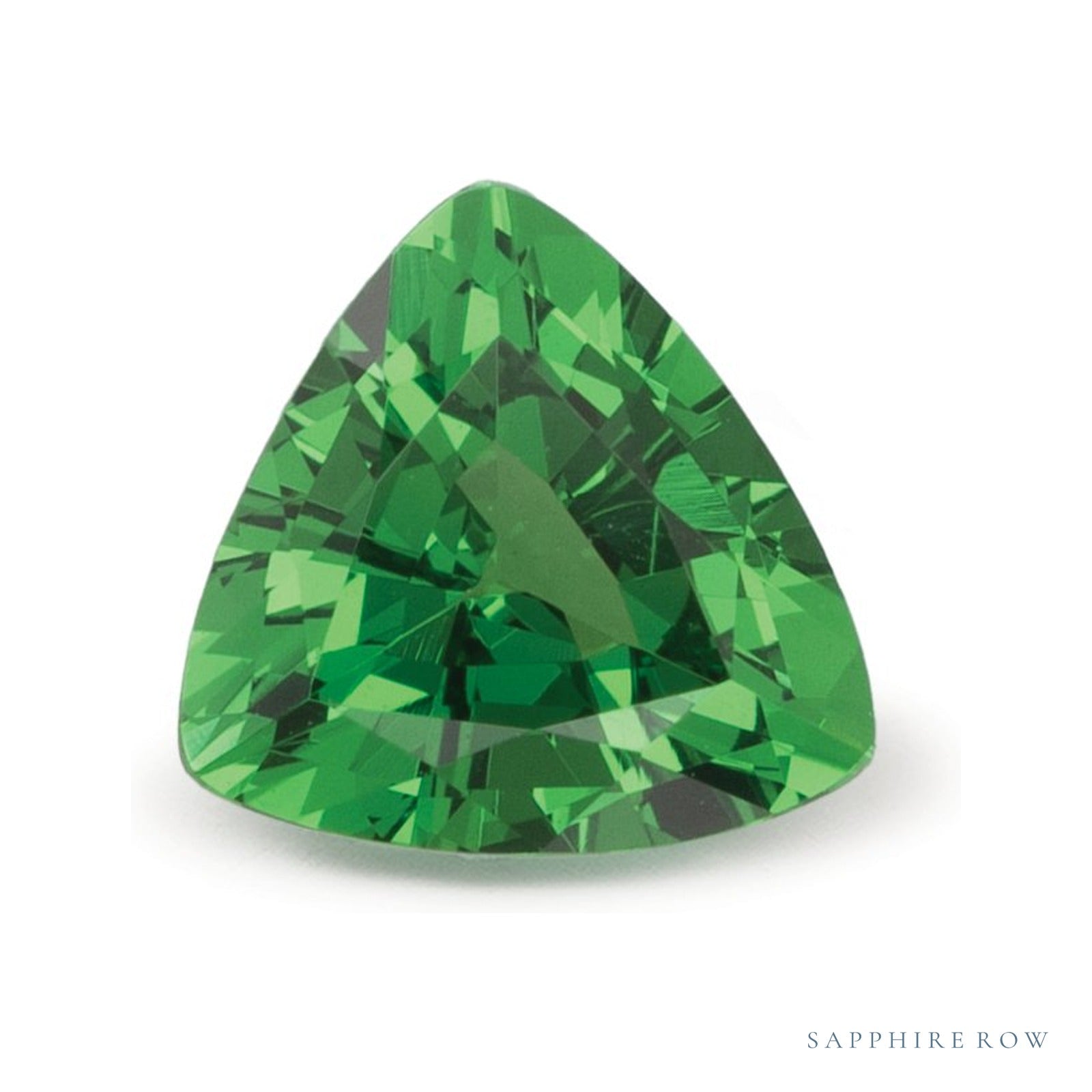 0.95 ct natural green tsavorite garnet from Kenya, trillion cut | Sapphire Row · cut4