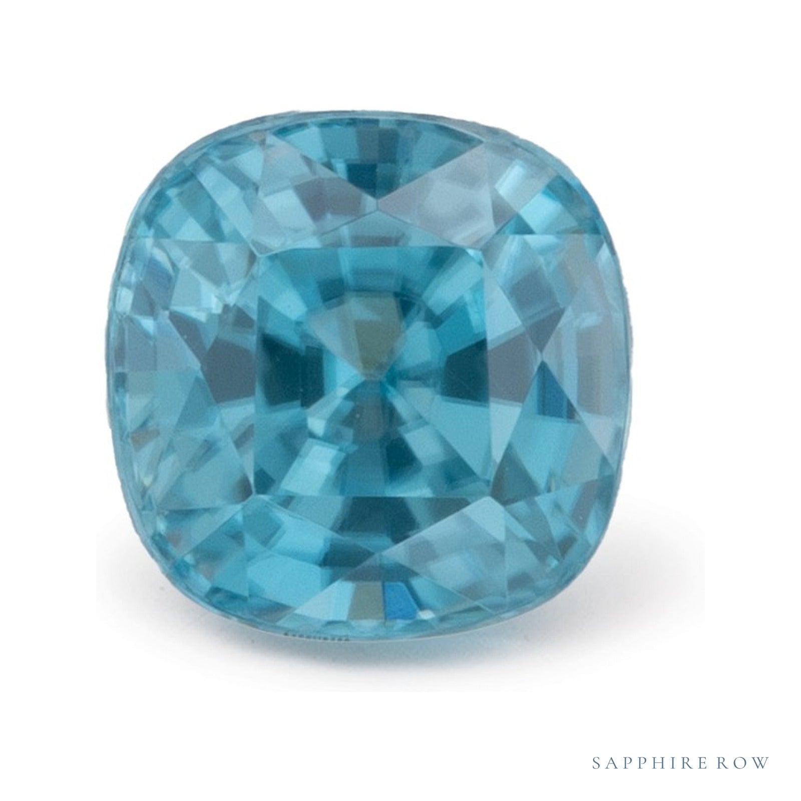 0.95 ct natural blue zircon from Cambodia, cushion cut | Sapphire Row · cut4
