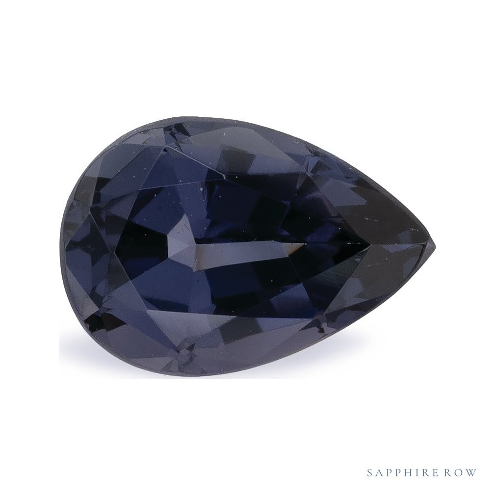 0.95 ct natural purple spinel from Tanzania, pear cut | Sapphire Row · cut7