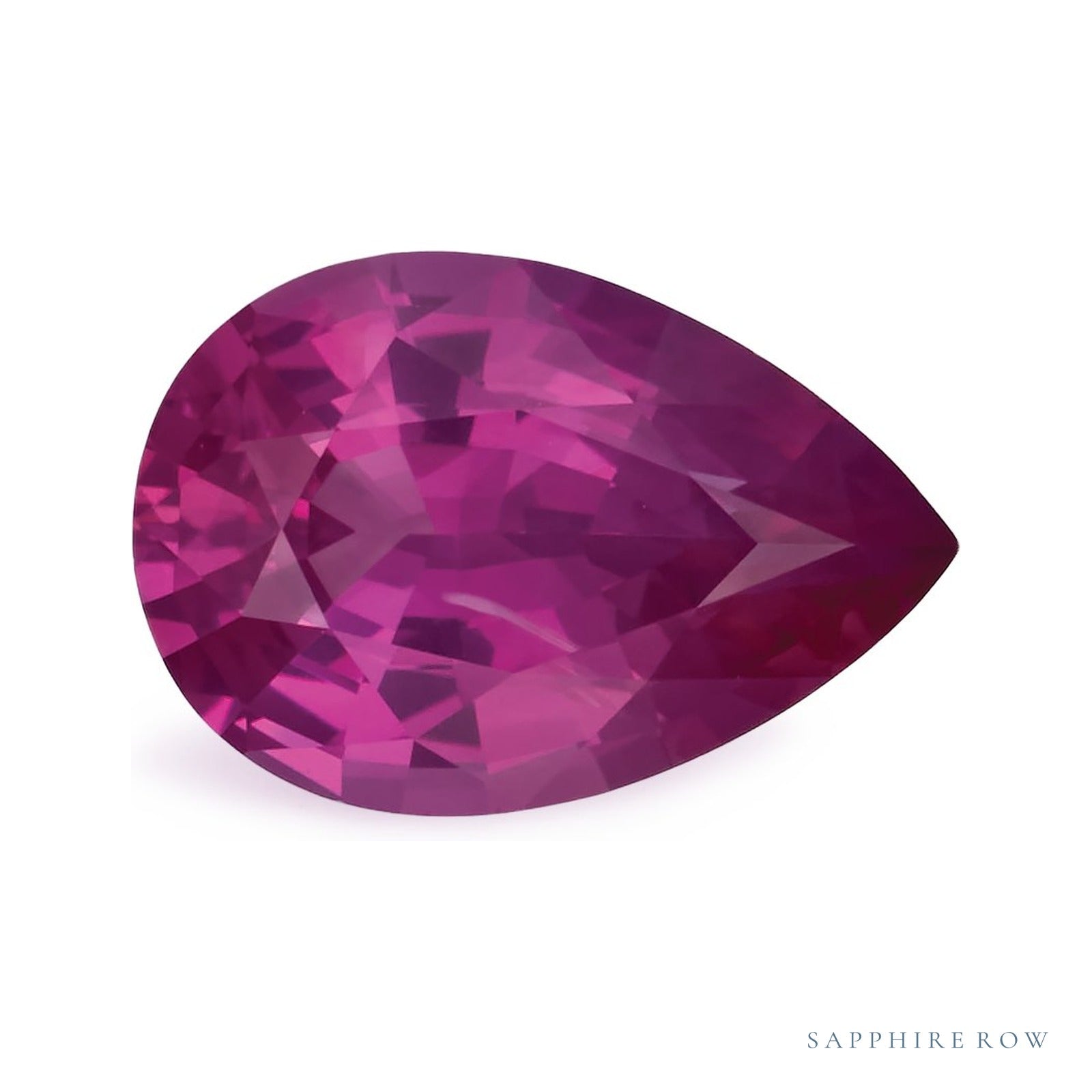 0.93 ct natural pink sapphire from Mozambique, pear cut | Sapphire Row · cut4