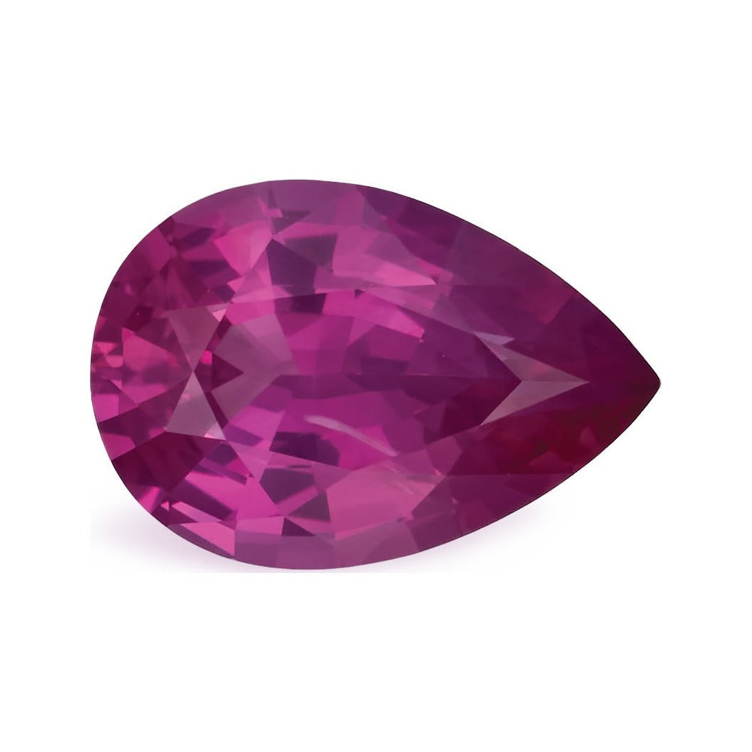 0.93 ct natural pink sapphire from Mozambique, pear cut | Sapphire Row · cut7