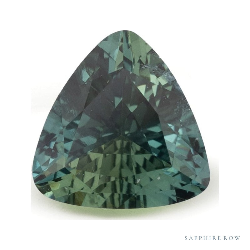 0.92 ct natural teal sapphire from Madagascar, trillion cut | Sapphire Row · cut7