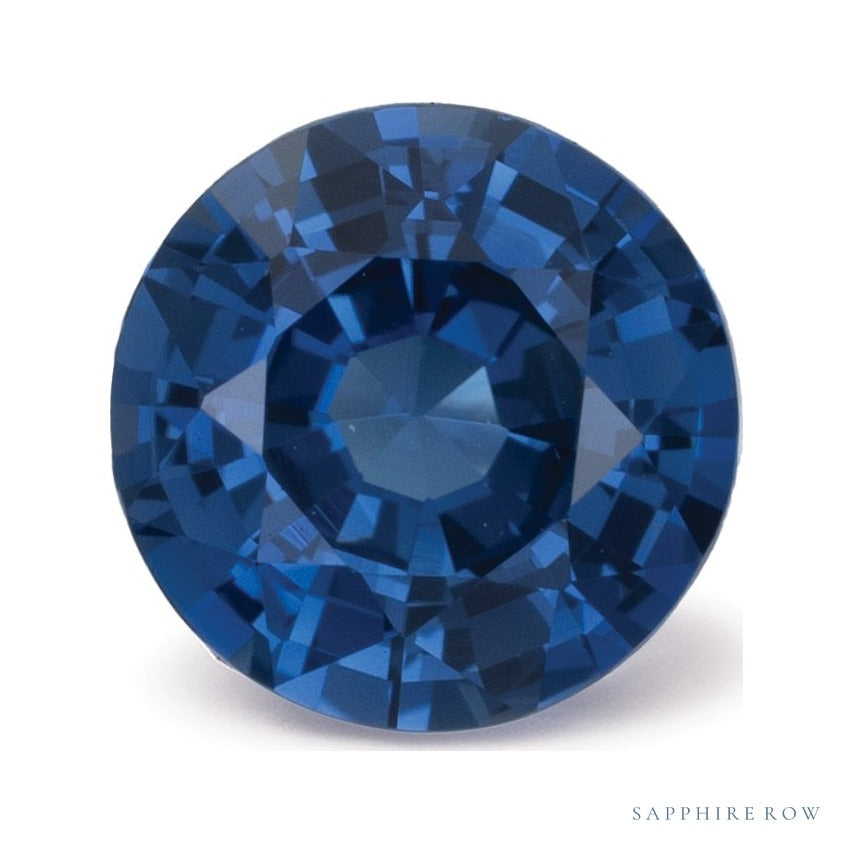 0.91 ct natural blue sapphire from Sri Lanka, round cut | Sapphire Row · cut7