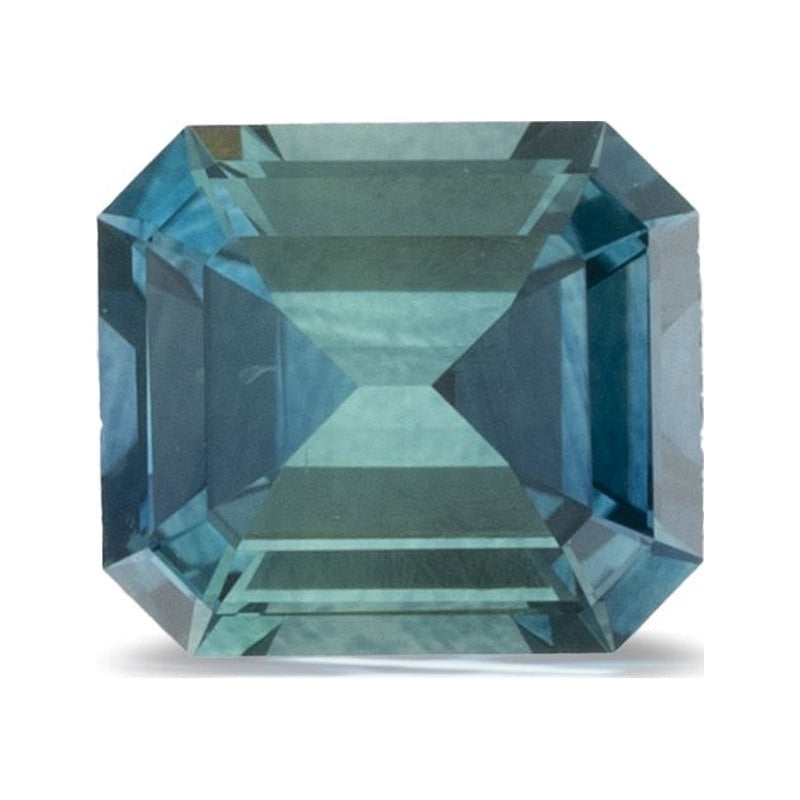 0.91 ct natural teal sapphire, emerald cut | Sapphire Row · cut7