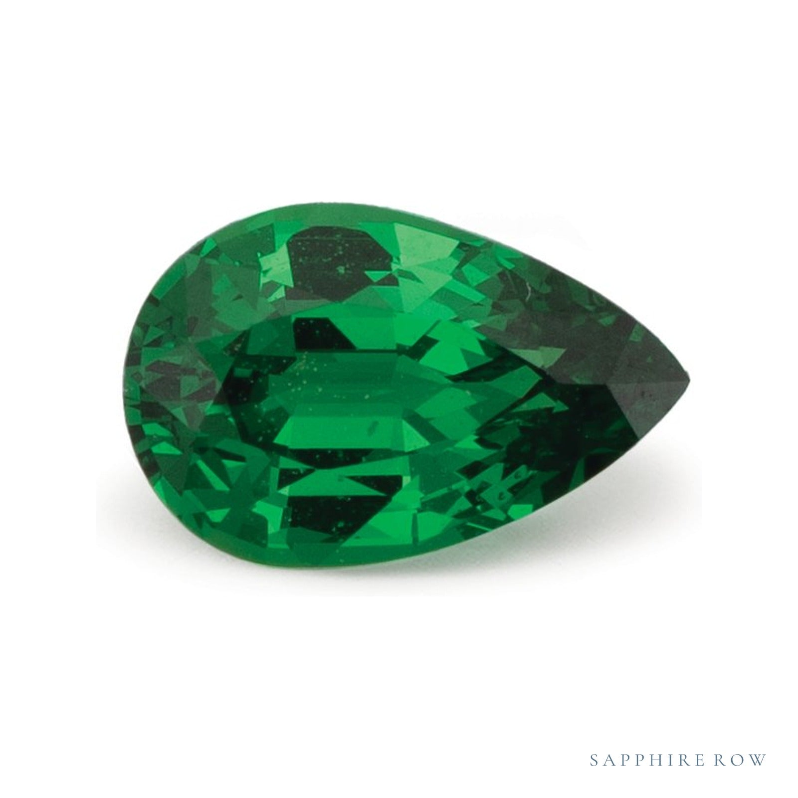 0.90 ct natural green tsavorite garnet from Kenya, pear cut | Sapphire Row · cut4