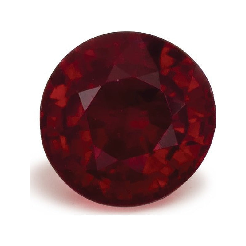 0.90 ct natural red ruby from Mozambique, round cut | Sapphire Row · cut7