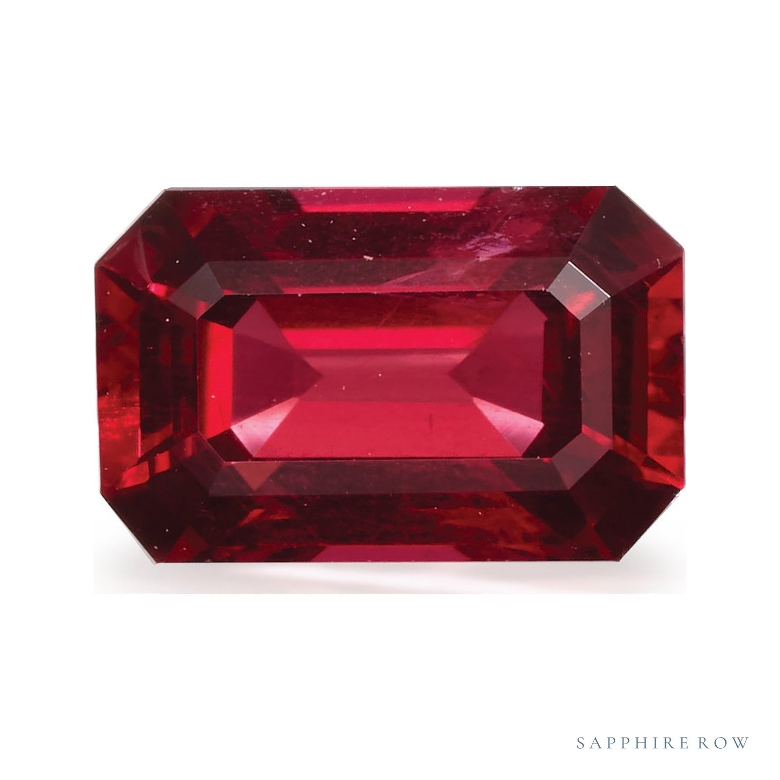 0.89 ct natural red ruby from Mozambique, emerald cut | Sapphire Row · cut4