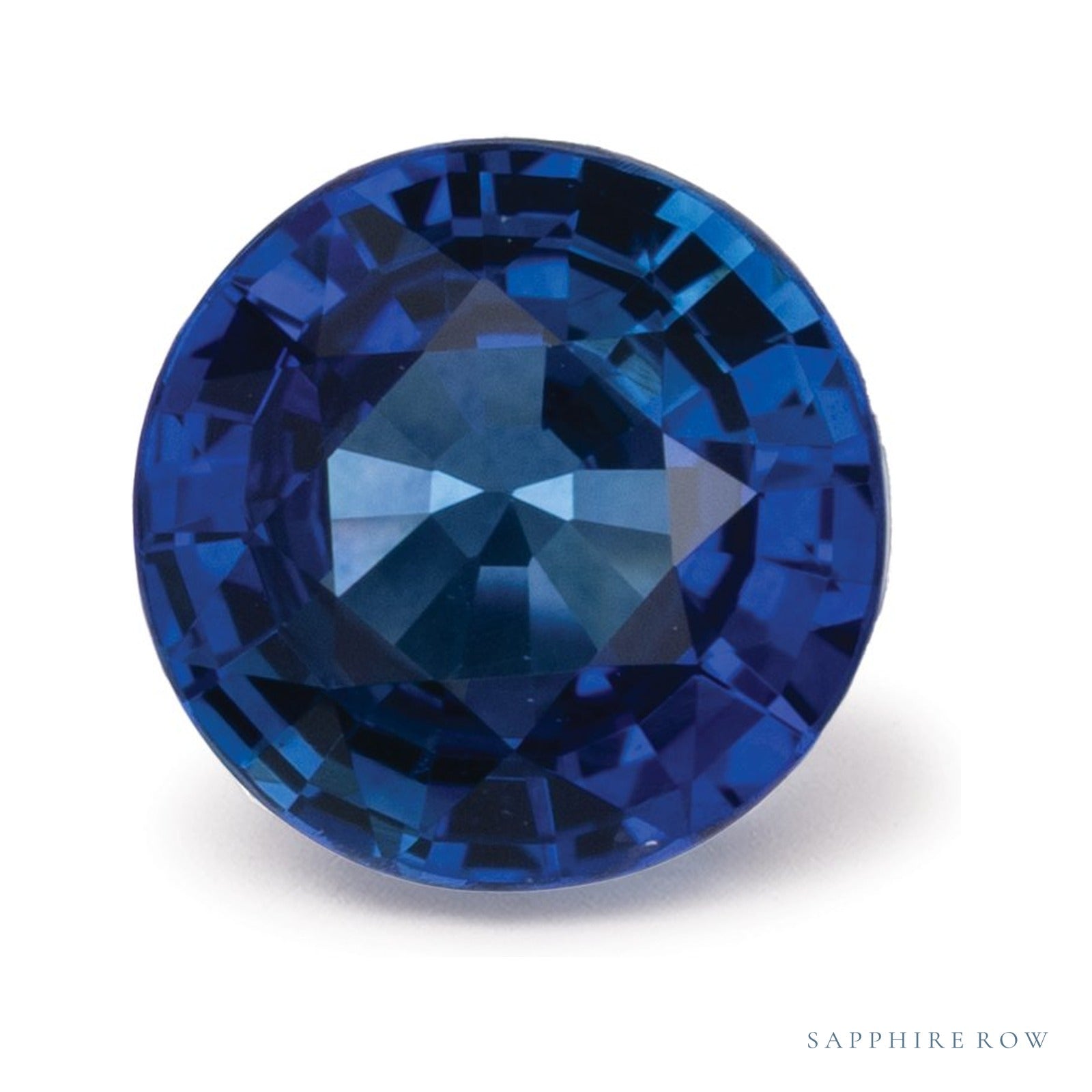 0.88 ct natural blue sapphire from Sri Lanka, round cut | Sapphire Row · cut4