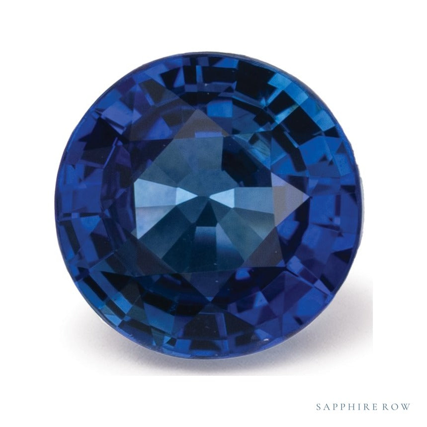 0.88 ct natural blue sapphire from Sri Lanka, round cut | Sapphire Row · cut7