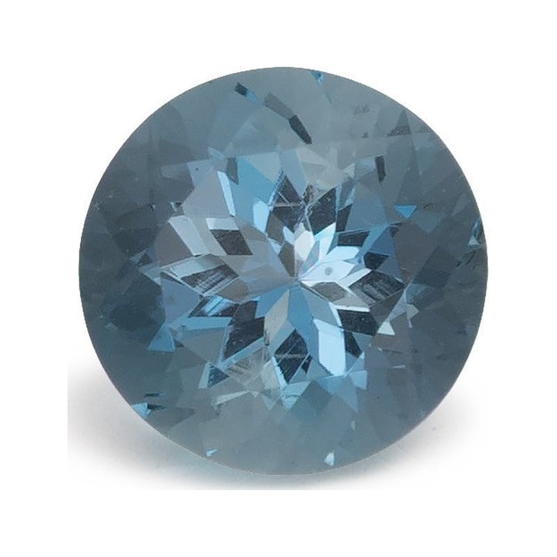 0.85 ct natural blue aquamarine from Mozambique, round cut | Sapphire Row · cut7