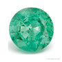 0.85 ct natural green emerald from Zambia, round cut | Sapphire Row · cut7