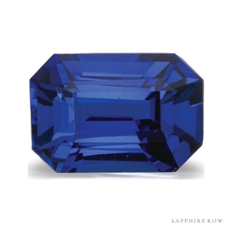 0.85 ct natural blue sapphire from Sri Lanka, emerald cut | Sapphire Row · cut6