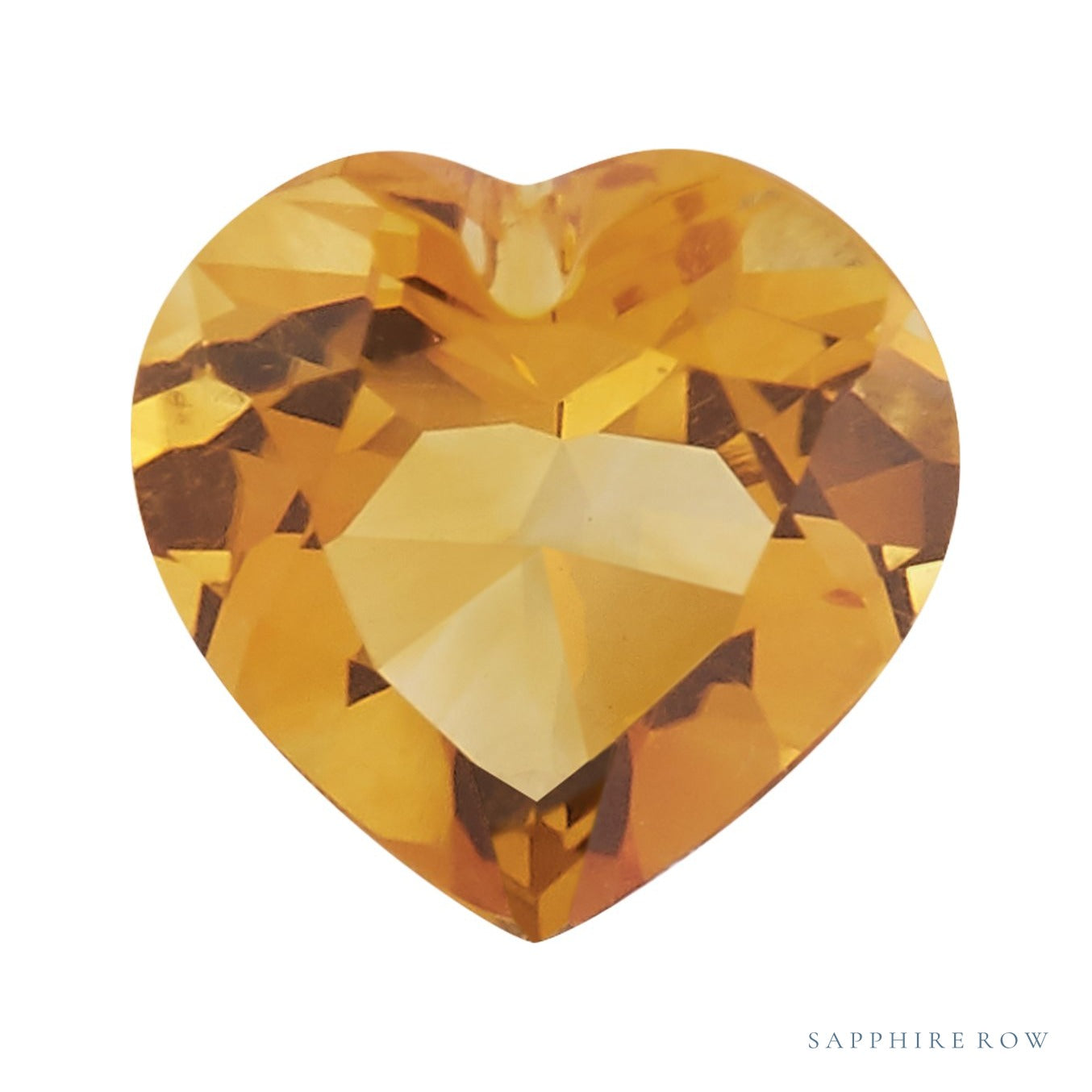 6 mm natural orange citrine, heart cut | Sapphire Row · cut4 · cut5