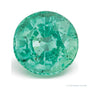 0.84 ct natural green emerald from Zambia, round cut | Sapphire Row · cut7