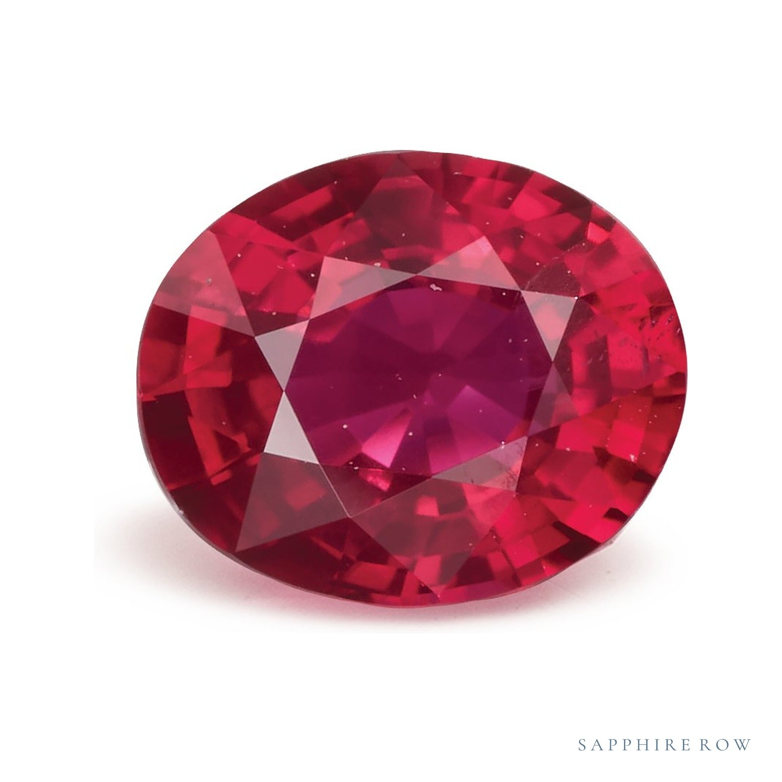 0.84 ct natural red ruby from Mozambique, oval cut | Sapphire Row · cut4