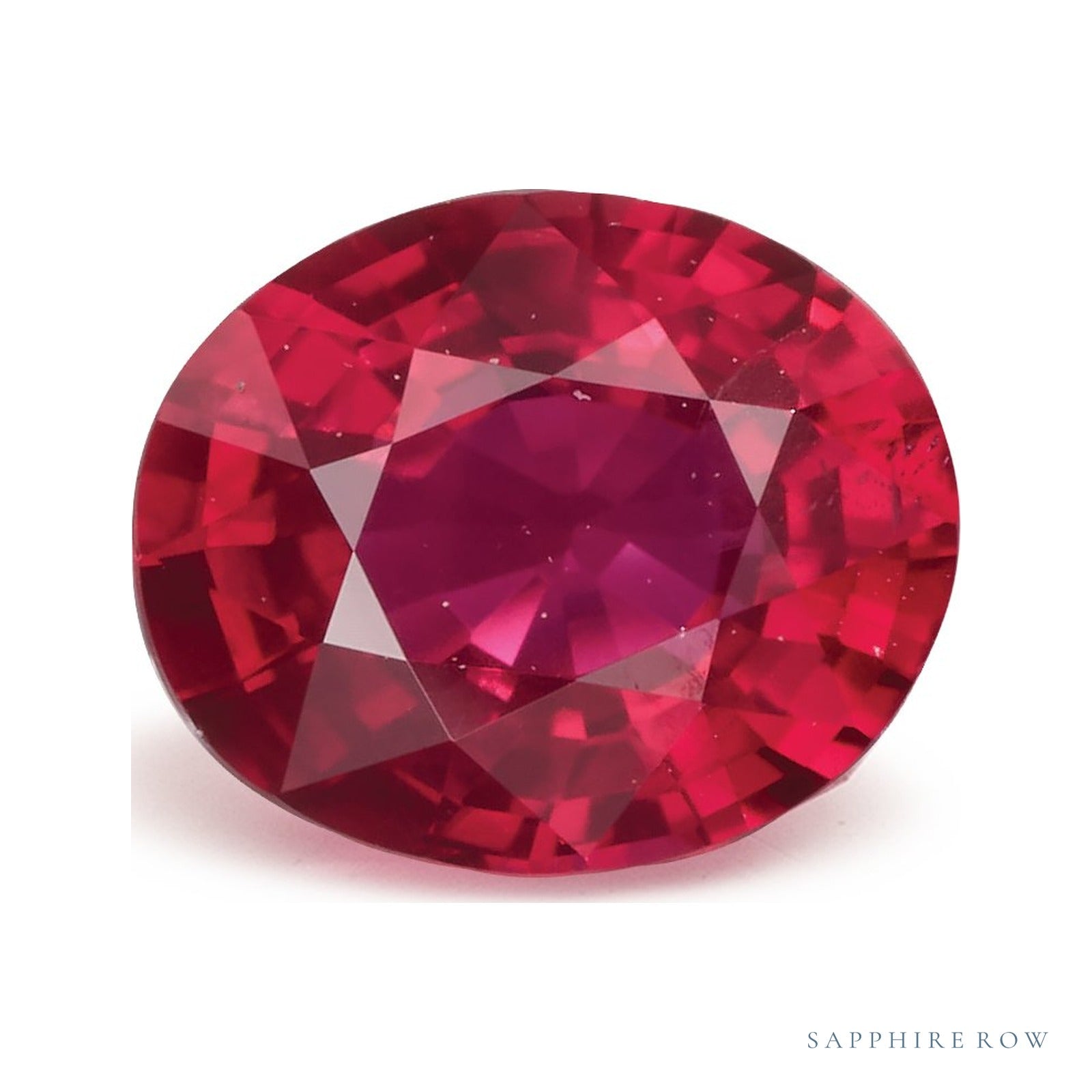 0.84 ct natural red ruby from Mozambique, oval cut | Sapphire Row · cut4