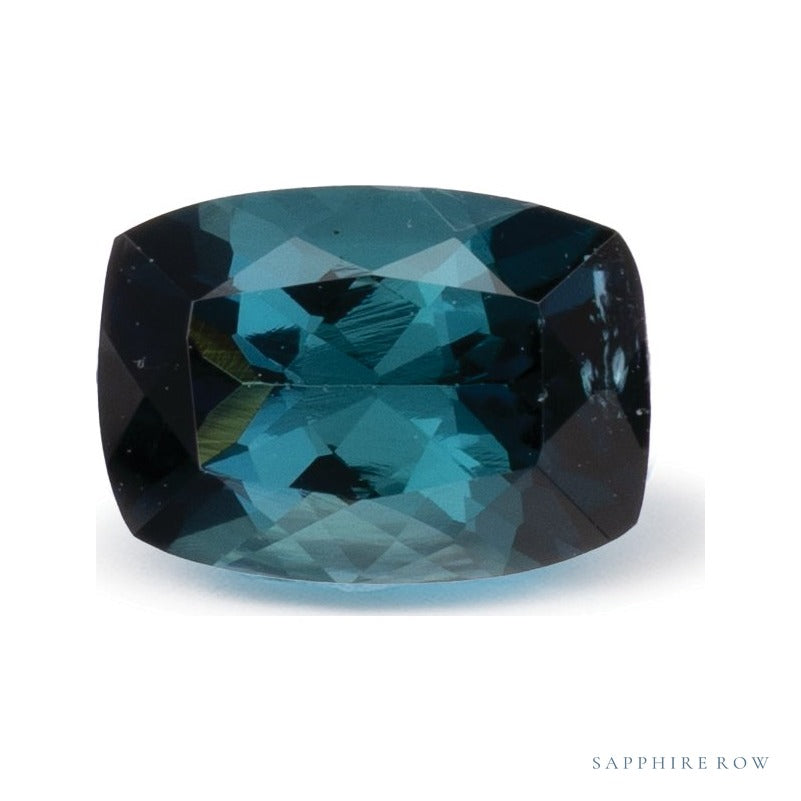 0.84 ct natural indicolite tourmaline from Namibia, antique cushion cut | Sapphire Row · cut4 · cut5