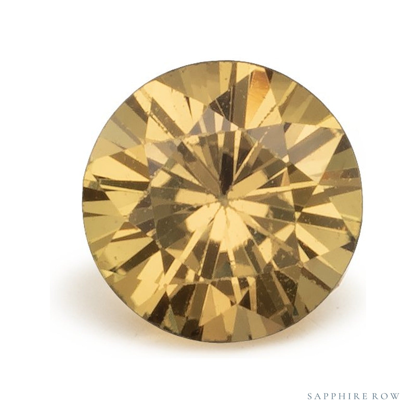 0.83 ct natural yellow sapphire from Sri Lanka, round cut | Sapphire Row · cut4