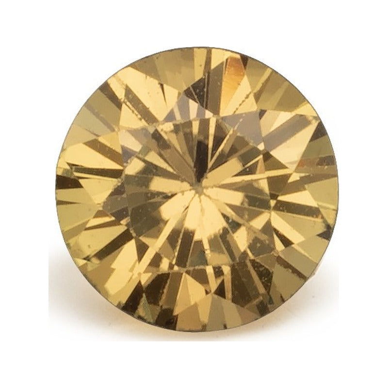 0.83 ct natural yellow sapphire from Sri Lanka, round cut | Sapphire Row · cut7