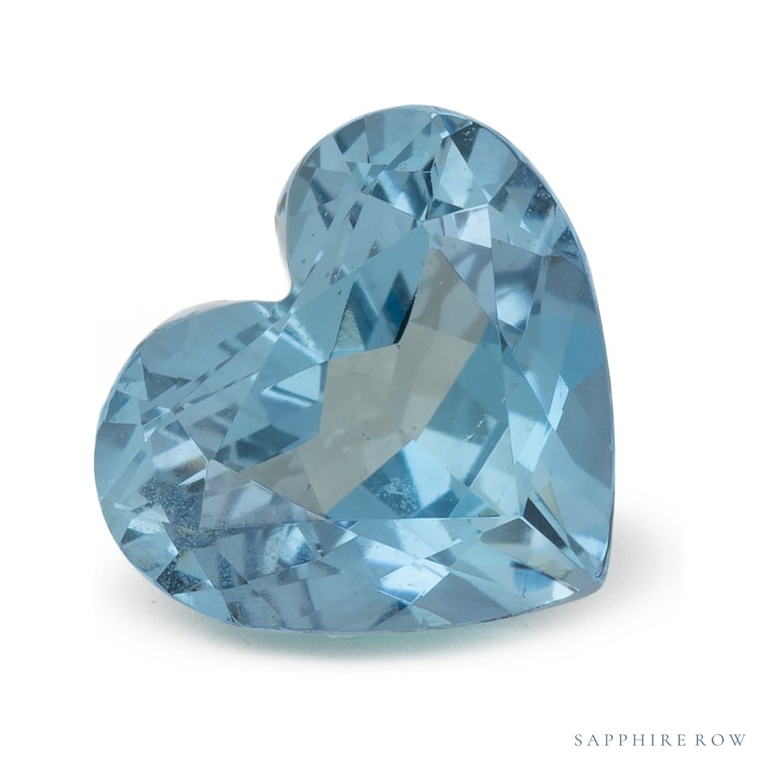 0.83 ct natural blue aquamarine from Brazil, heart cut | Sapphire Row · cut4