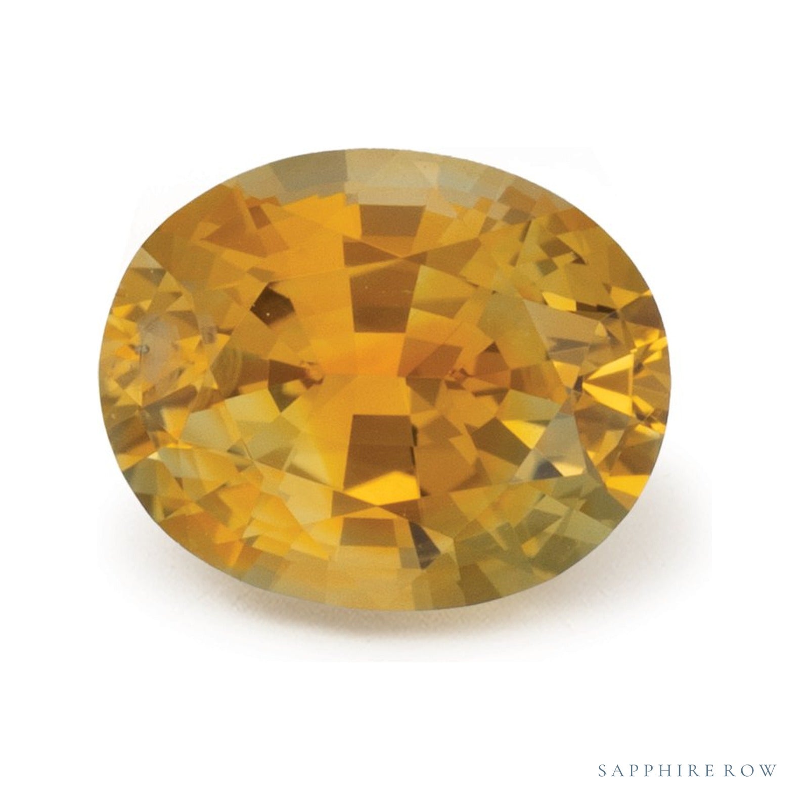 0.81 ct natural orange sapphire from United States, oval cut | Sapphire Row · cut4