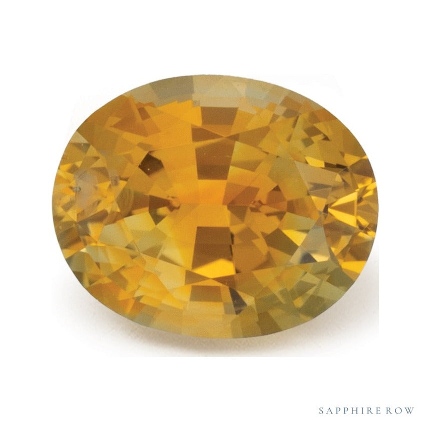 0.81 ct natural orange sapphire from Montana, oval cut | Sapphire Row · cut7