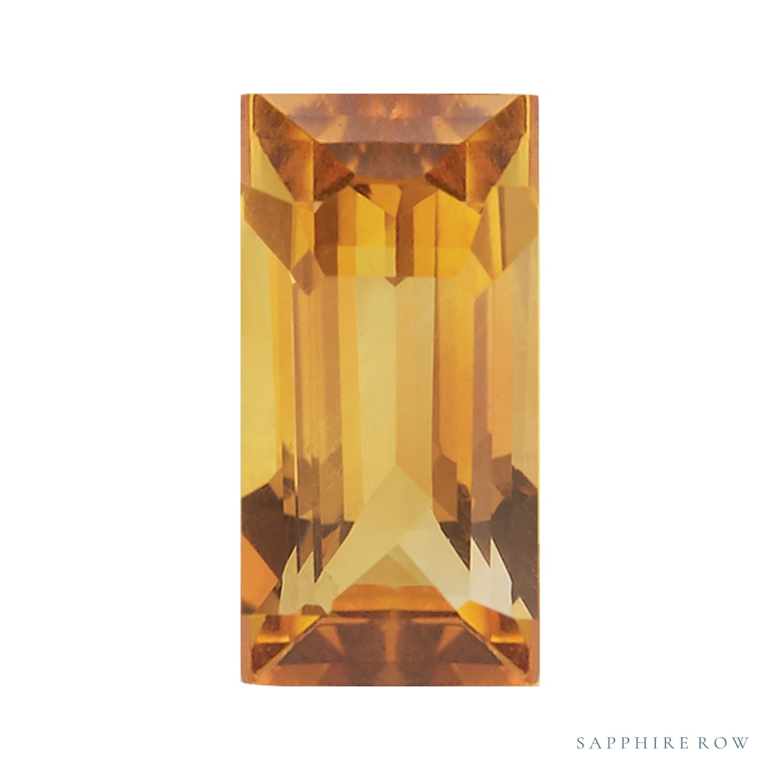 5x2.5 mm natural orange citrine, straight baguette cut | Sapphire Row · cut4