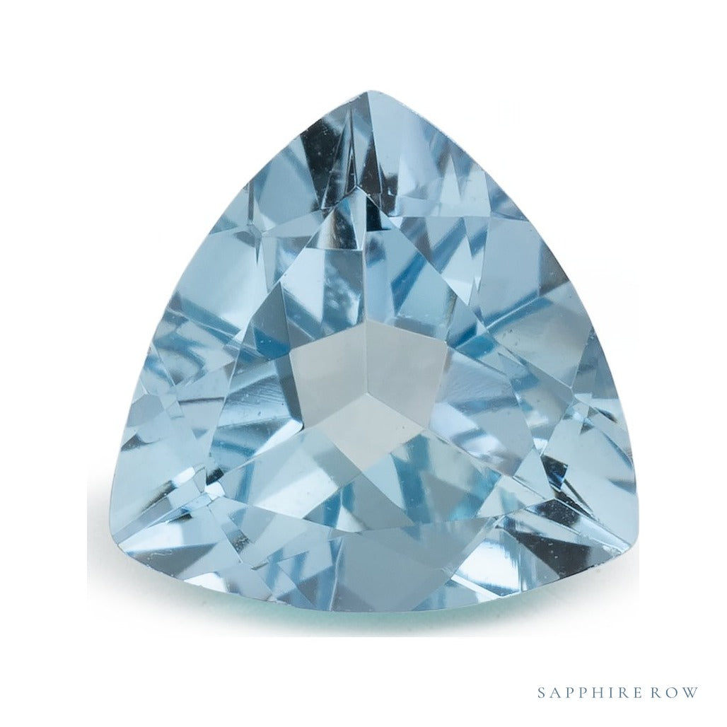 0.81 ct natural blue aquamarine from Brazil, trillion cut | Sapphire Row · cut7