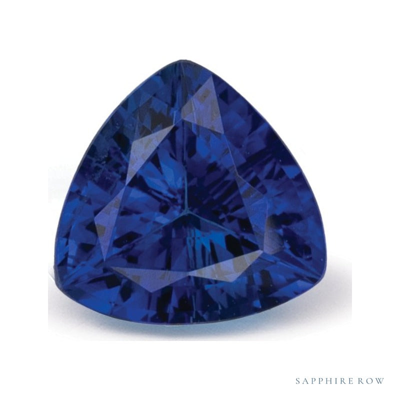 0.81 ct natural blue sapphire from Sri Lanka, trillion cut | Sapphire Row · cut7