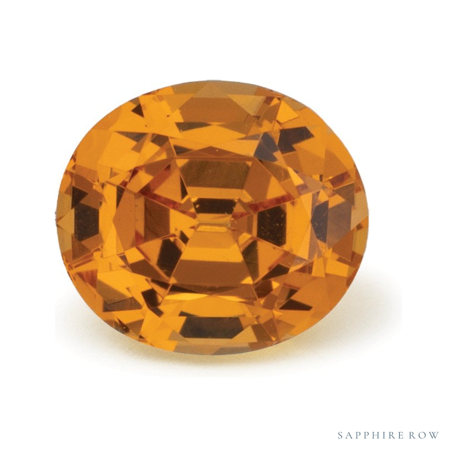 0.81 ct natural orange spessartite garnet from Nigeria, oval cut | Sapphire Row · cut4