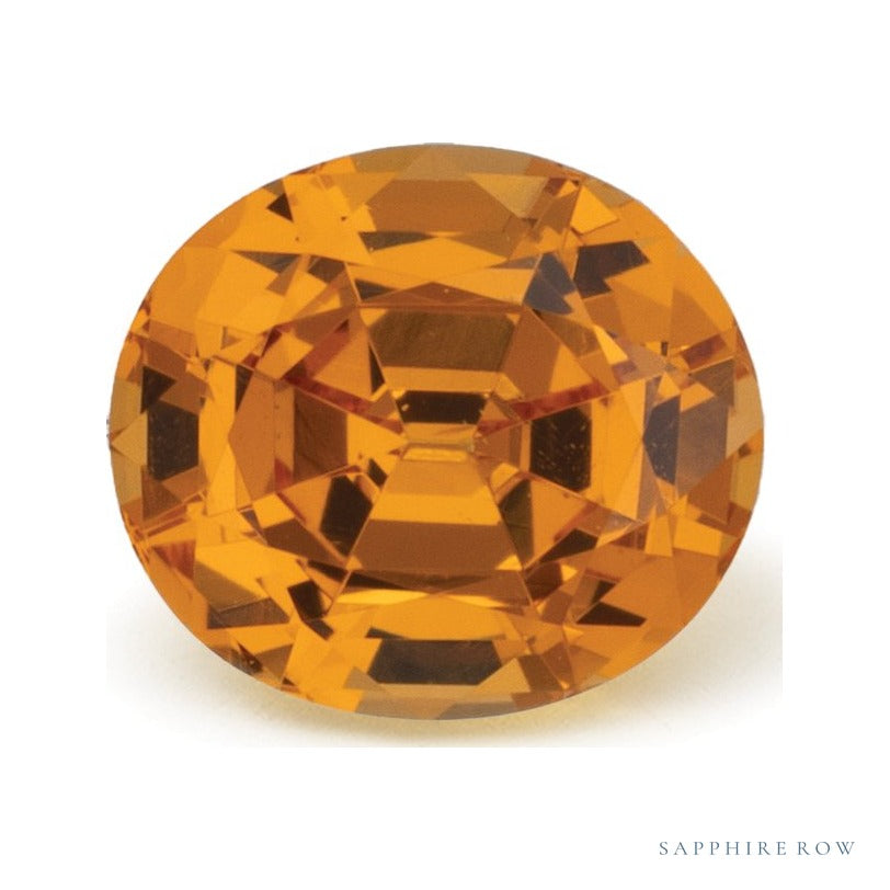 0.81 ct natural orange spessartite garnet from Nigeria, oval cut | Sapphire Row · cut7