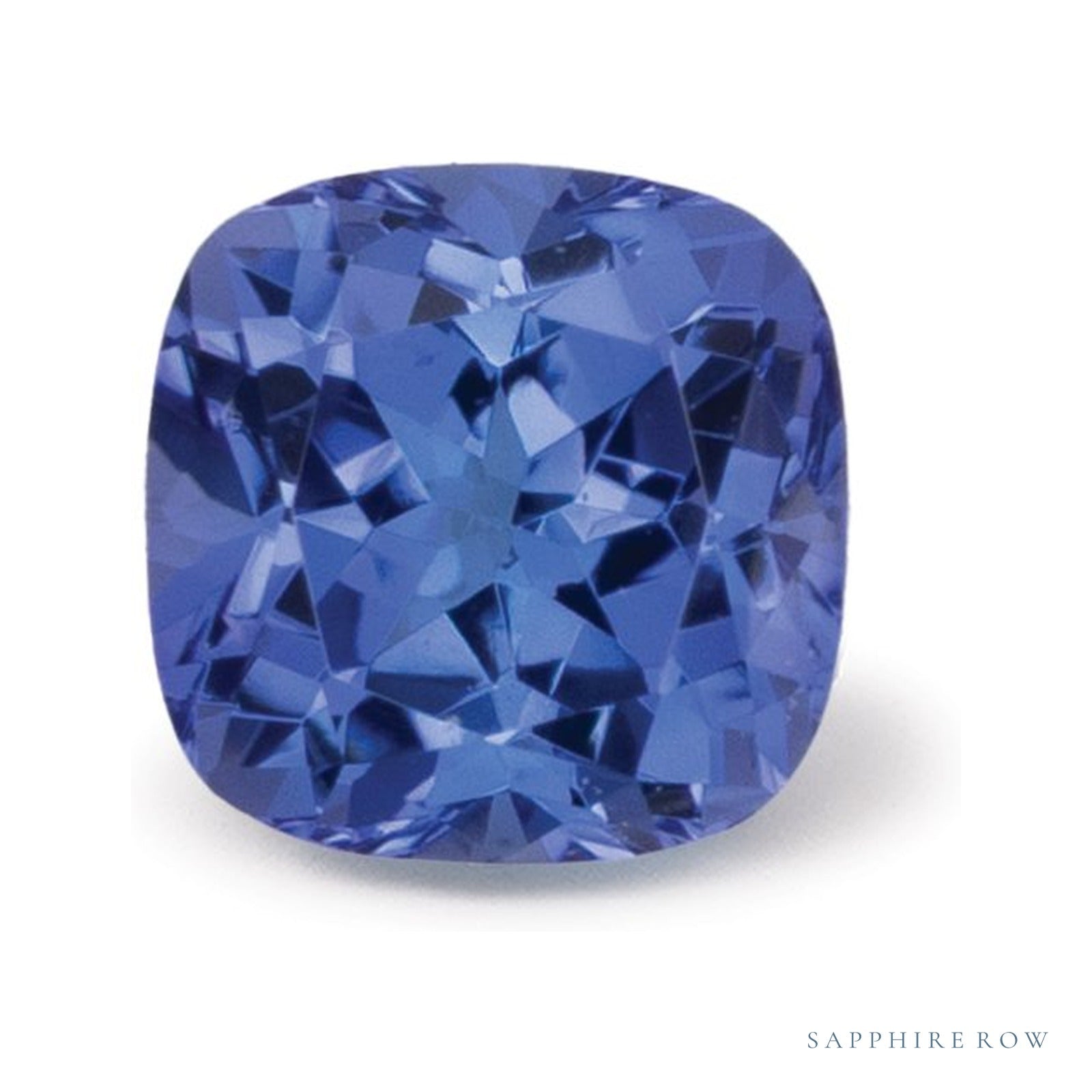 0.78 ct natural blue tanzanite from Tanzania, cushion cut | Sapphire Row · cut4