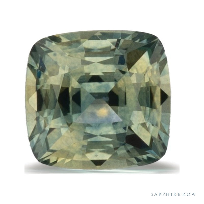 0.78 ct natural green sapphire from United States, cushion cut | Sapphire Row · cut7